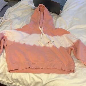 Wildfox Pink and White Tie-Dye Hoodie